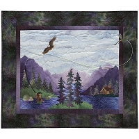 Quilt Kit - Calling Me Home Hidden Lake Block 1 by McKenna Ryan for Hoffman California Fabrics 29.5